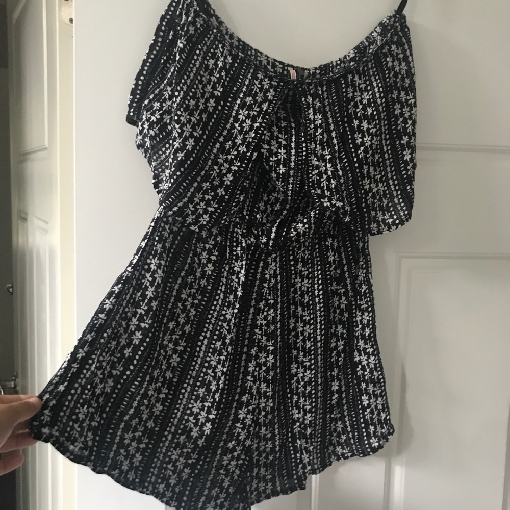 Free People Strapless Patterned Romper - image 2